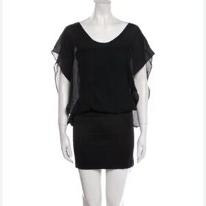 Black Halo Scoop Neck Mini Dress